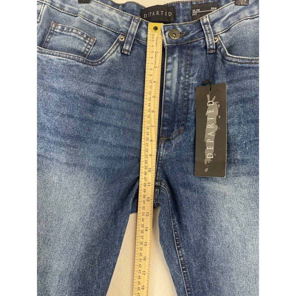 New Departed Verge Slim Fit Stretch Jeans Blue Men's 36x30 Casual